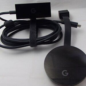 Google Chromecast Ultra 4K HDR TV streamer Black nc2-6a5-d Used